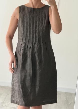 Платье платье zara лен льняное ramie