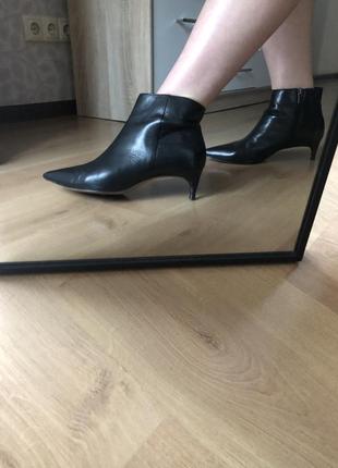 Ботильоны, сапожки, острый носок, на низком ходу, на широкую ногу, kitten heels, китен хилс, wide fit