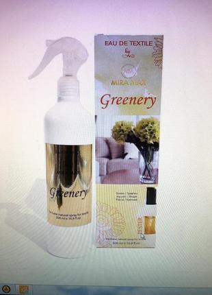 Парфюмированный спрей для белья, текстиля mira max greenery