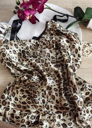 Брендовая атласная майка топ размера s-m