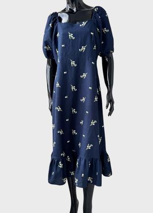 Новое льняное миди платье marks&spencer лён хлопок2 фото