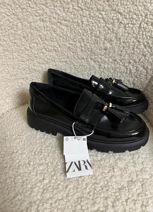 Лофери zara нова колекція на масивній підошві