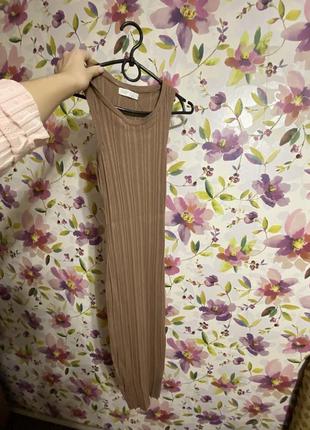 Платье миди primark xs s рубчик