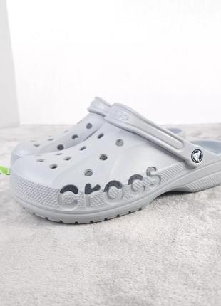 Крокс бая клог світло сірі crocs baya clog light grey