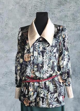 Атласная блузка haze interlocking в азиатском стиле.