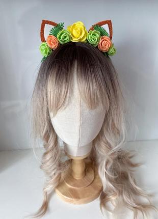 Обруч лисичка. ушки лисичка.костюм лисички. ушки лисичка.костюм лисички