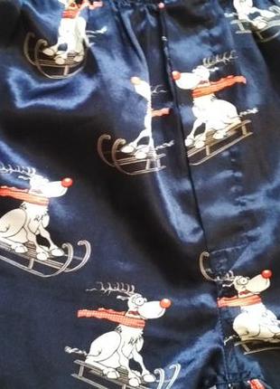 Angelo litrico c&a атласные трусы труси шорты шорти трусики синие с оленями мультяшные прикол4 фото