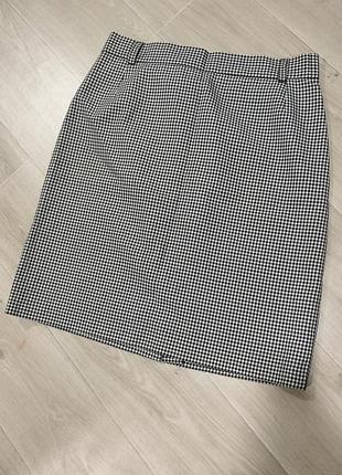 Юбка в клетку 🖤🤍
