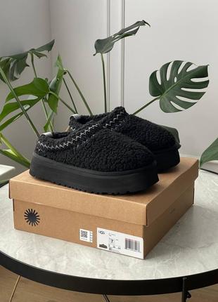 Женские угги  ugg tazz slipper heritage braid black 1143976-blk