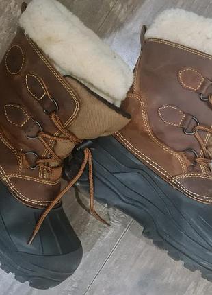 Ботинки" kamiko" нат кожа +резина+овчина