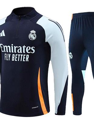 Детский футбольный костюм реал мадрид adidas 2024-2025 training navy (3615)