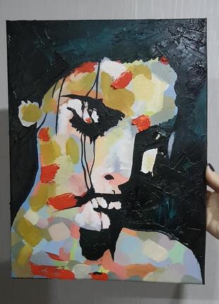 Женщина, масло, холст, стиль модерн, лофт
