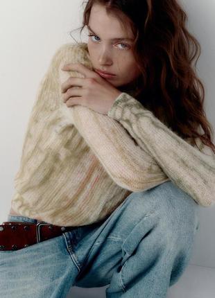Zara кофта из альпаки и шерсти