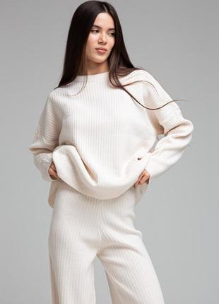 Кофта, нова кофта, кофта в рубчик, кофта оверсайз, светр, молочний светр, светр в рубчик