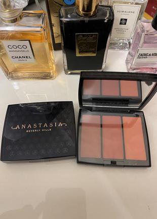 Anastasia beverly  trio палетка рум'ян відтінок peachy love 9 гр