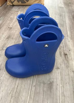 Crocs резиновые сапожки крокс р j 2, стелька 20,5 см размер 32-33  отличное состояние, износа подошв
