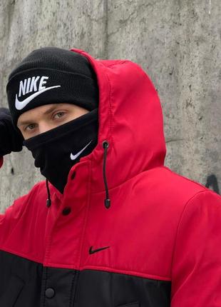 *️⃣*️⃣*️| комплект мужской: шапка с добавлением шерсти nike + баф флисовый nike + перчатки флисовые*️⃣*️⃣*️⃣