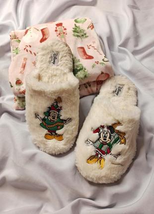 Тапочки тапочки из микки и минные маус новогодние disney