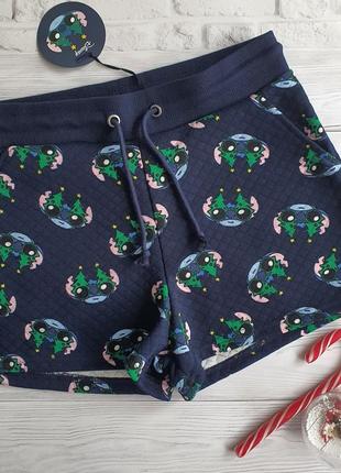 Primark стеганые домашние шорты disney stitch
