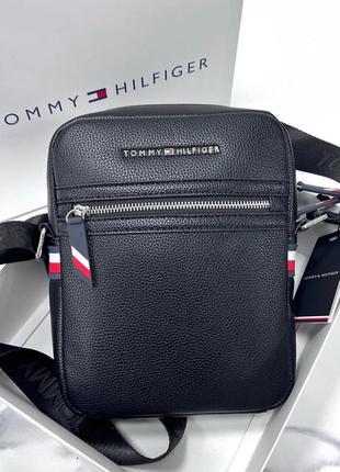 Мужская сумка tommy hilfiger черная борсетка