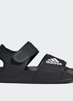 Чорні сандалі босоніжки adidas adilette k4 фото
