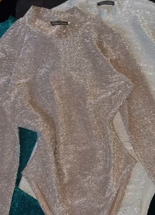 Шикарное боди женское люрекс 42-44,46-48 4 цветв rin4962-525t