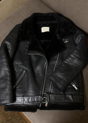 Дубленка авиатор куртка zara