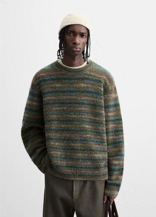 Свитер мужской жаккардовый zara new