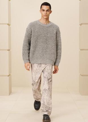 Серый свитер с букле мужской zara new