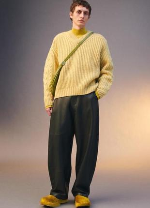 Свитер мужской шерстяной желтый zara