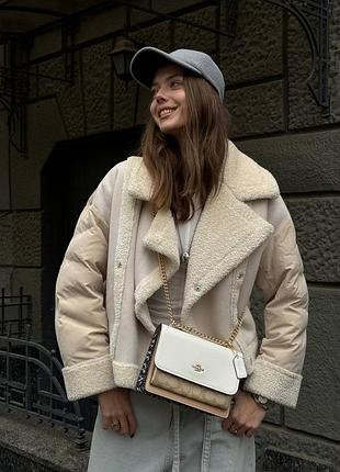 Кожаная сумка coach 6