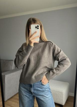 Кофта тепла светр hm h&m xs 34 s 36 капучіно молочний