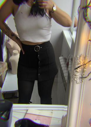 Спідниця тепла zara m-s шерсть на кнопках заклёпках
