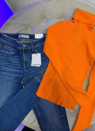 Джинсы zara и водолазка от h&m