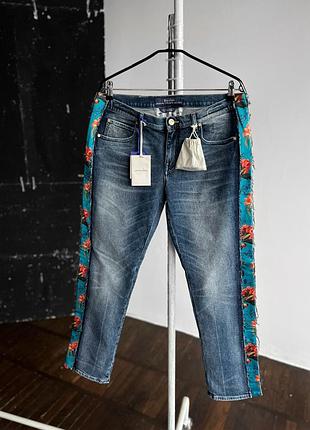 Jacob cohen nwt womens blue premium karen floral jeans жіночі, преміальні джинси з етикетками