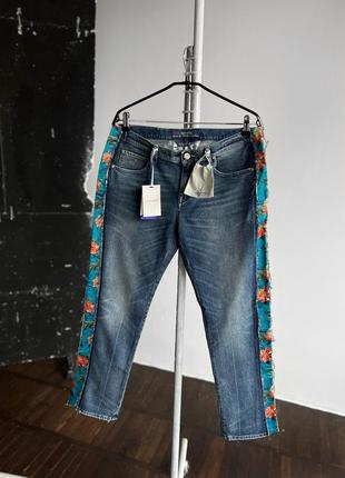 Jacob cohen nwt womens blue premium karen floral jeans жіночі, преміальні джинси з етикетками