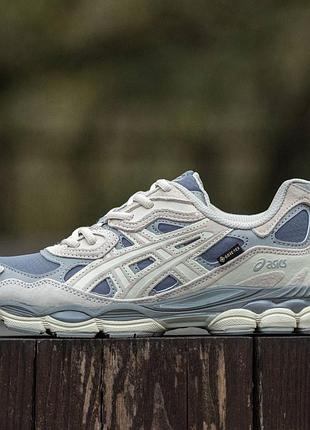 👟 кроссовки asics gel nyc beige grey gore-tex / наложка bs👟