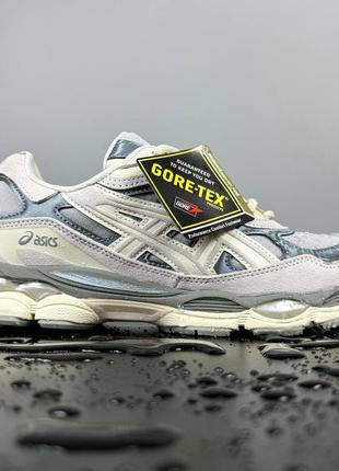 👟 кроссовки asics gel nyc beige grey gore-tex winter termo / наложка bs👟