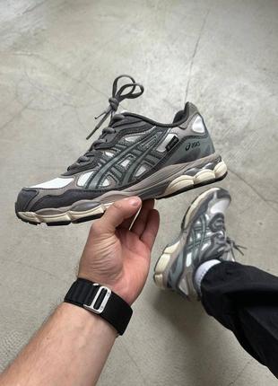 👟 кроссовки asics gel nyc grey white gore-tex / наложка bs👟