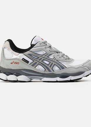 👟 кроссовки asics gel nyc gore-tex grey white winter termo / наложка bs👟