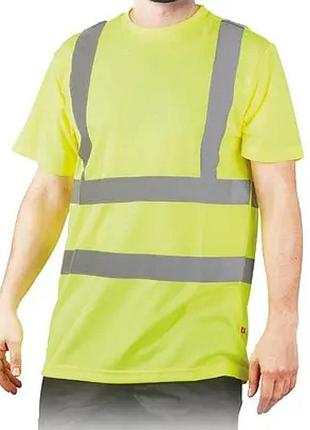 Рефлективная футболка жилетка салатовая светоотражающая