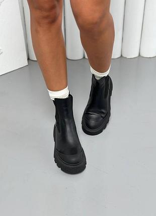 Челси, зима, женские. натуральная кожа.