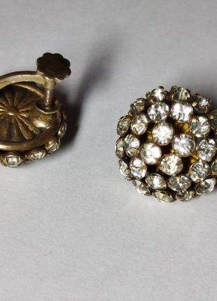 Старинные серьги из серебра 875 пробы с головой