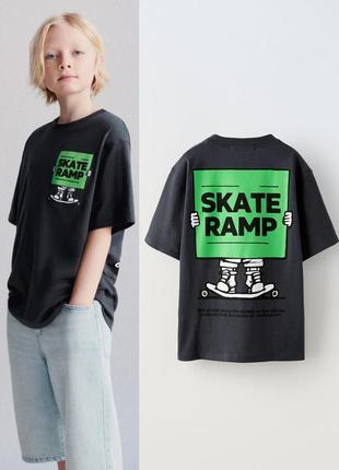 Стильная футболка zara 12- 13-14 лет  152-164 см