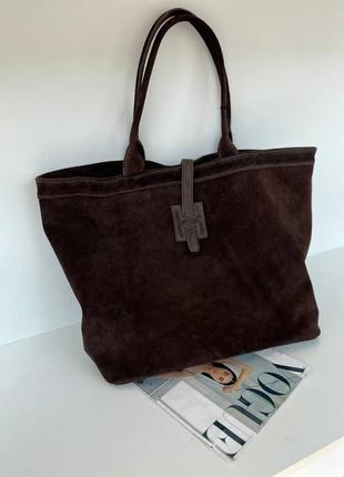 Натуральная замшевая сумка