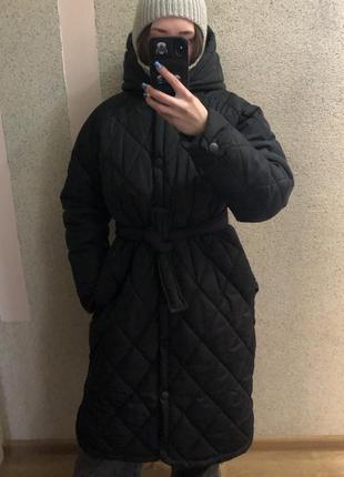 Пальто стеганое зимнее