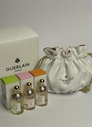 Guerlain подарунковий набір косметичка+ 3 парфума з колекції aqua allegoria