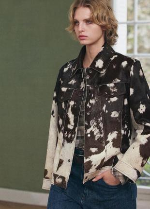 Куртка женская кожаная zara new