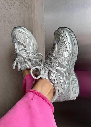Кроссовки nb silver metallic premium