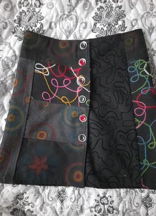 Теплая шерстяная юбка